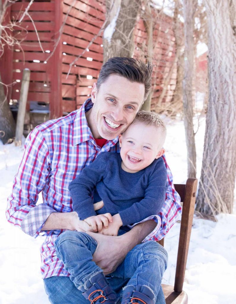 cheesey sitting wyatt and dad Dr Jake & Wyatt